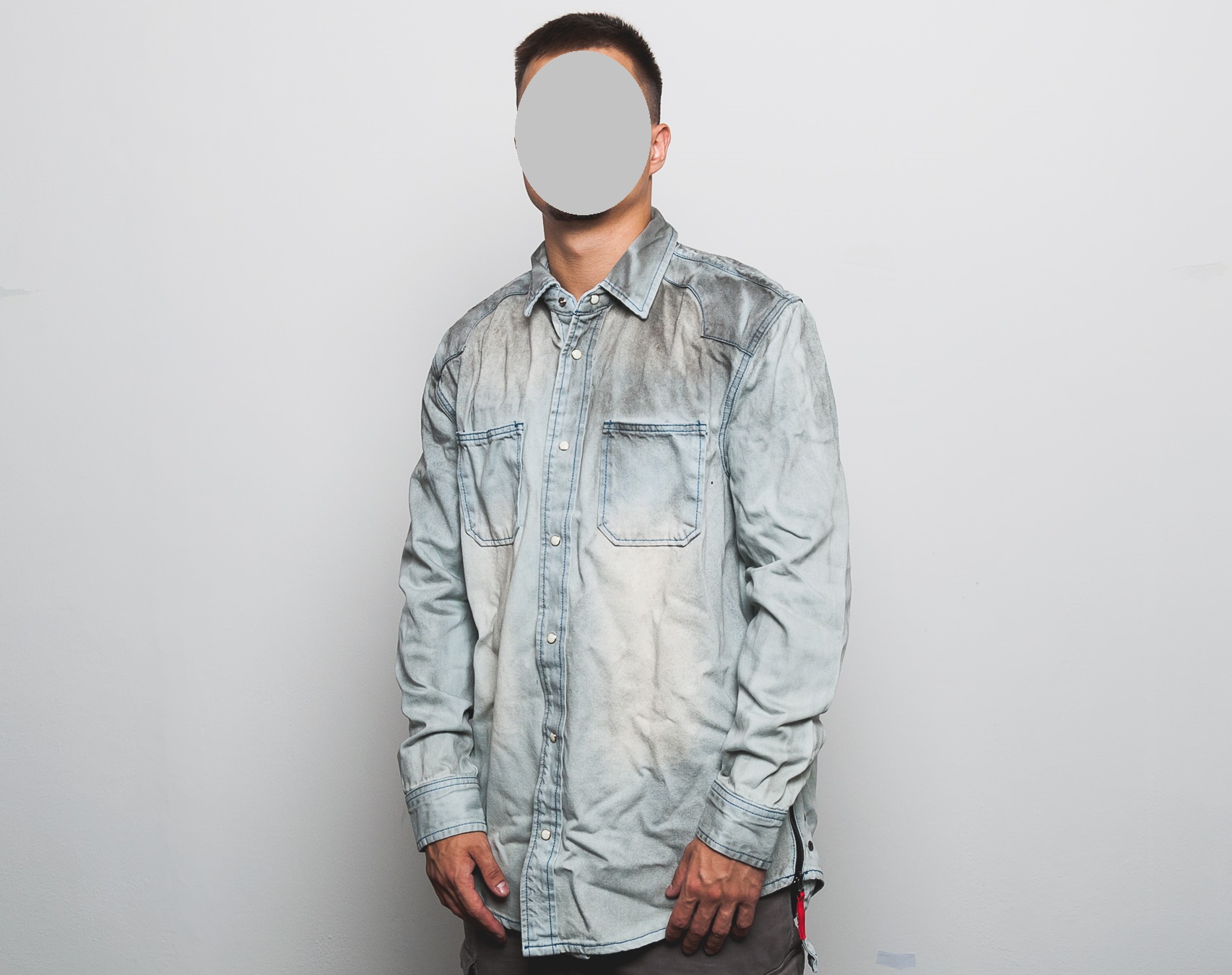 Bunda pánská Detache Labs Loggerhead Western Oil Spill Indigo