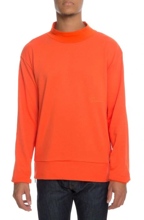 Mikina Detache Labs Jackal Mock Crewneck Safety Orange