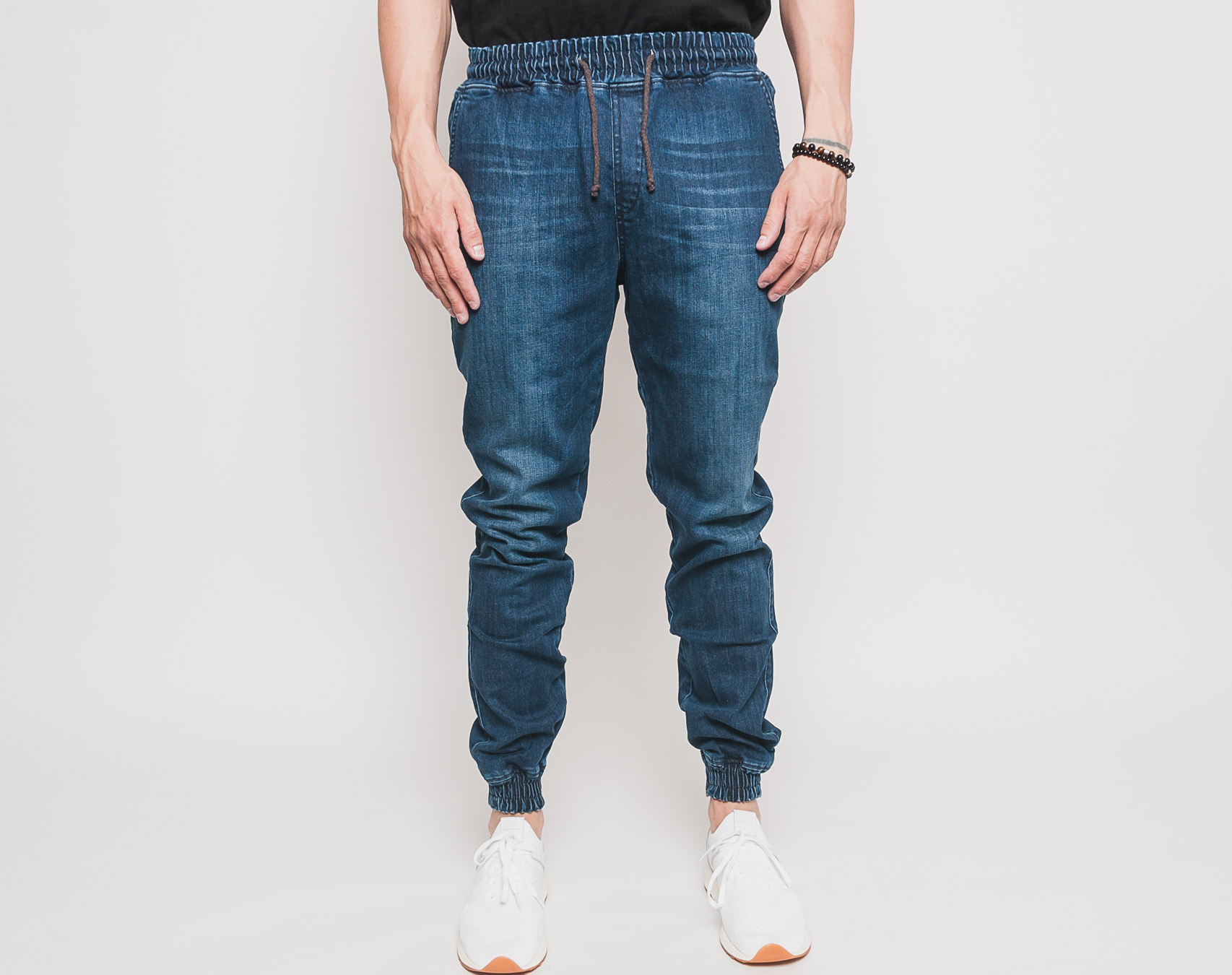 Kalhoty Diamante Wear Jogger Jeans Dark Washed Blue