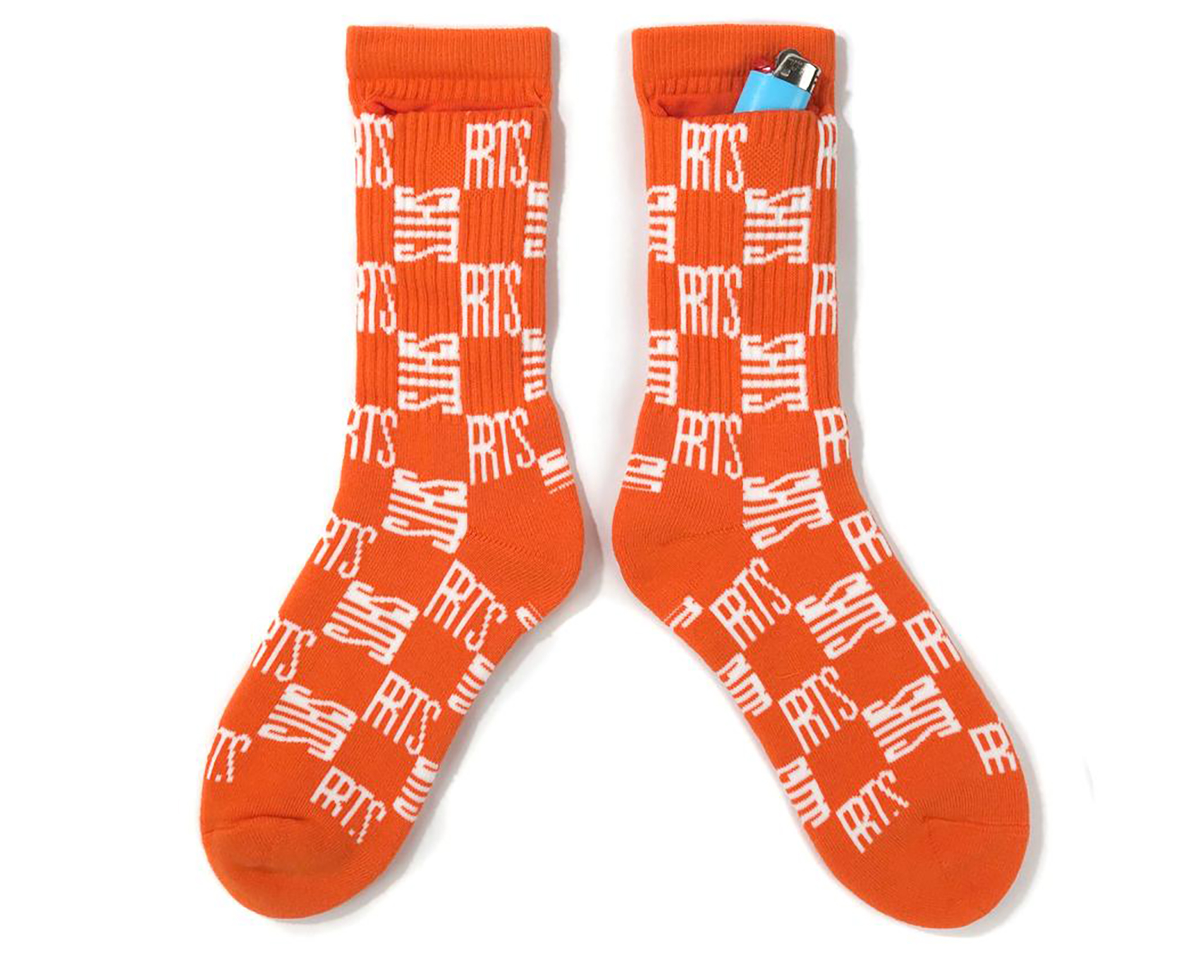 Ponožky 40s & Shorties Checkerboard Socks Orange