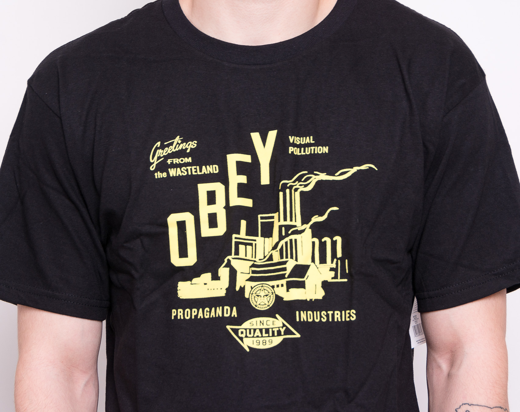 Triko OBEY Wasteland Tee Black 163081925-BLK