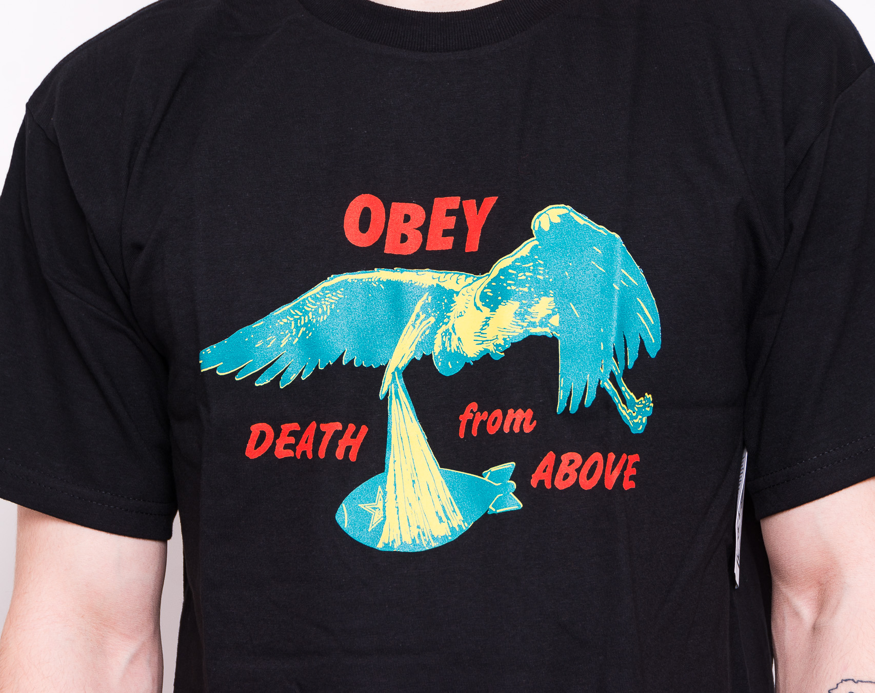 Triko OBEY Death From Above Black 163081927-BLK