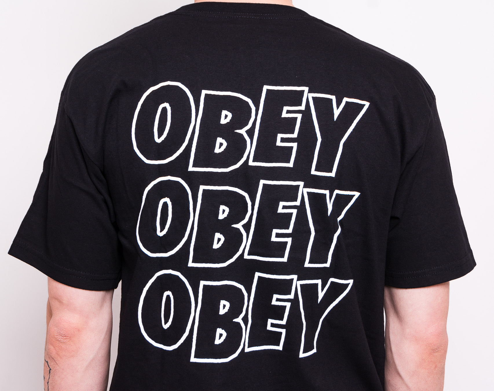 Triko OBEY Jumbled Eyes Tee Black 163081822-BLK