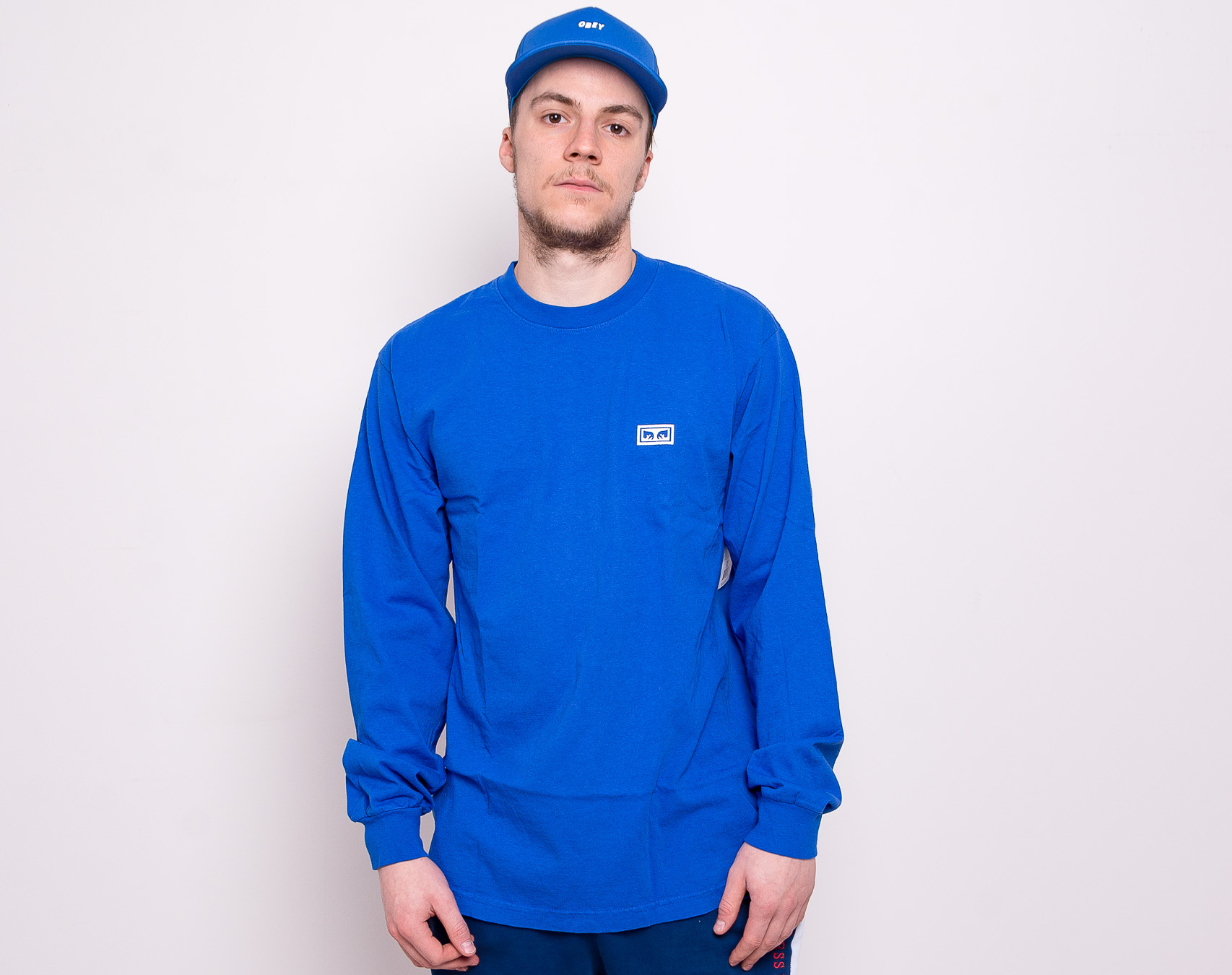 Triko OBEY Eyes 3 Tee Royal Blue 163061826-RYL