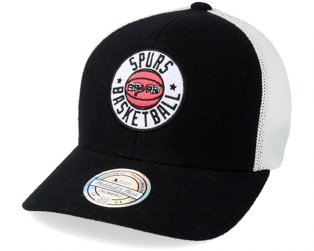 San Antonio Spurs Hwc Patch Black/White 110 Adjustable - Mitchell & Ness