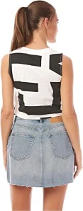 Crop Top Cheap Monday Shield Tank bílá