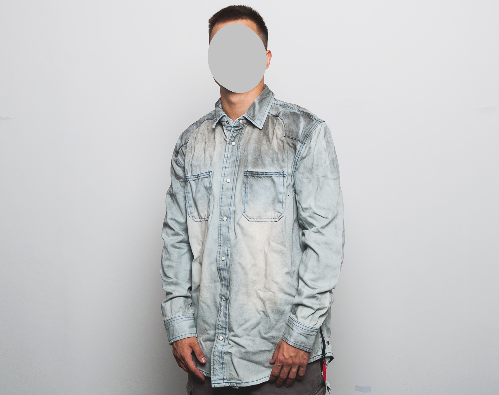Bunda pánská Detache Labs Loggerhead Western Oil Spill Indigo