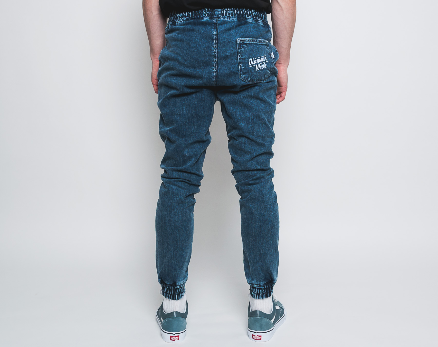 Kalhoty Diamante Wear Jogger Jeans Marble Blue
