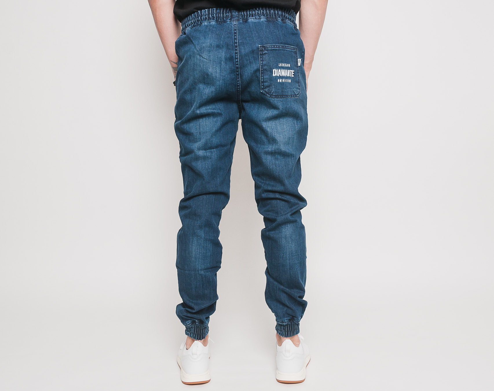 Kalhoty Diamante Wear Jogger Jeans Dark Washed Blue