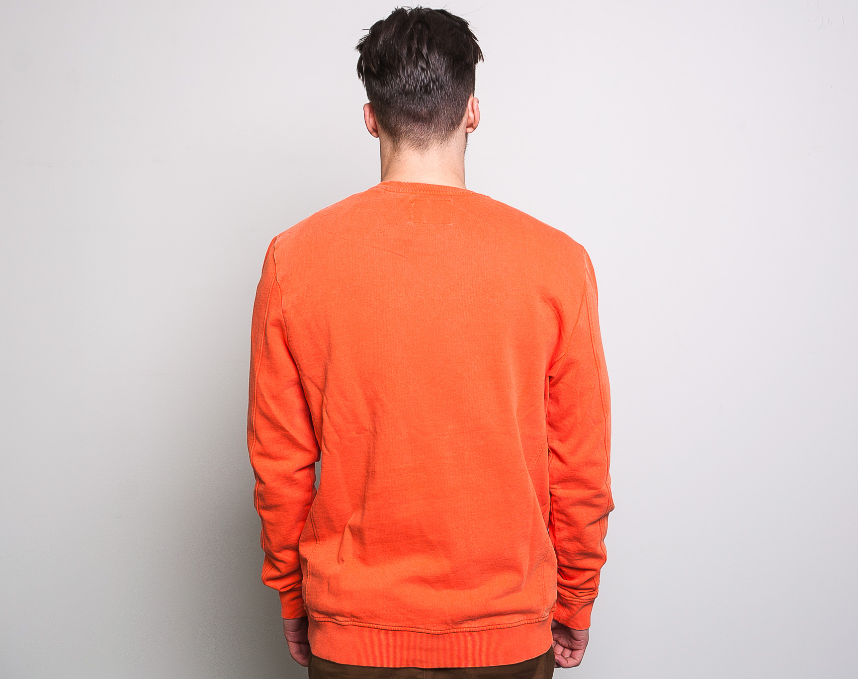 Mikina Guess Davis CN Fleece Bitter Orange Direct F392