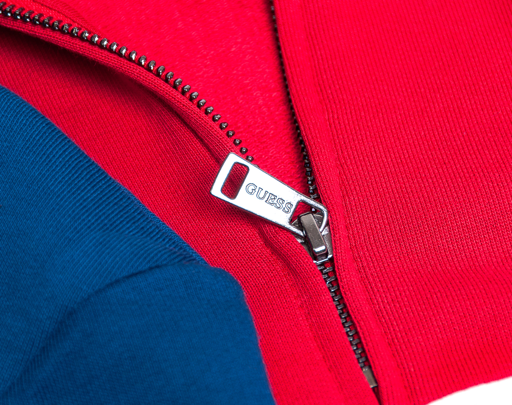 Mikina Guess Isaac HZ Hoodie Red and Black/White F59E
