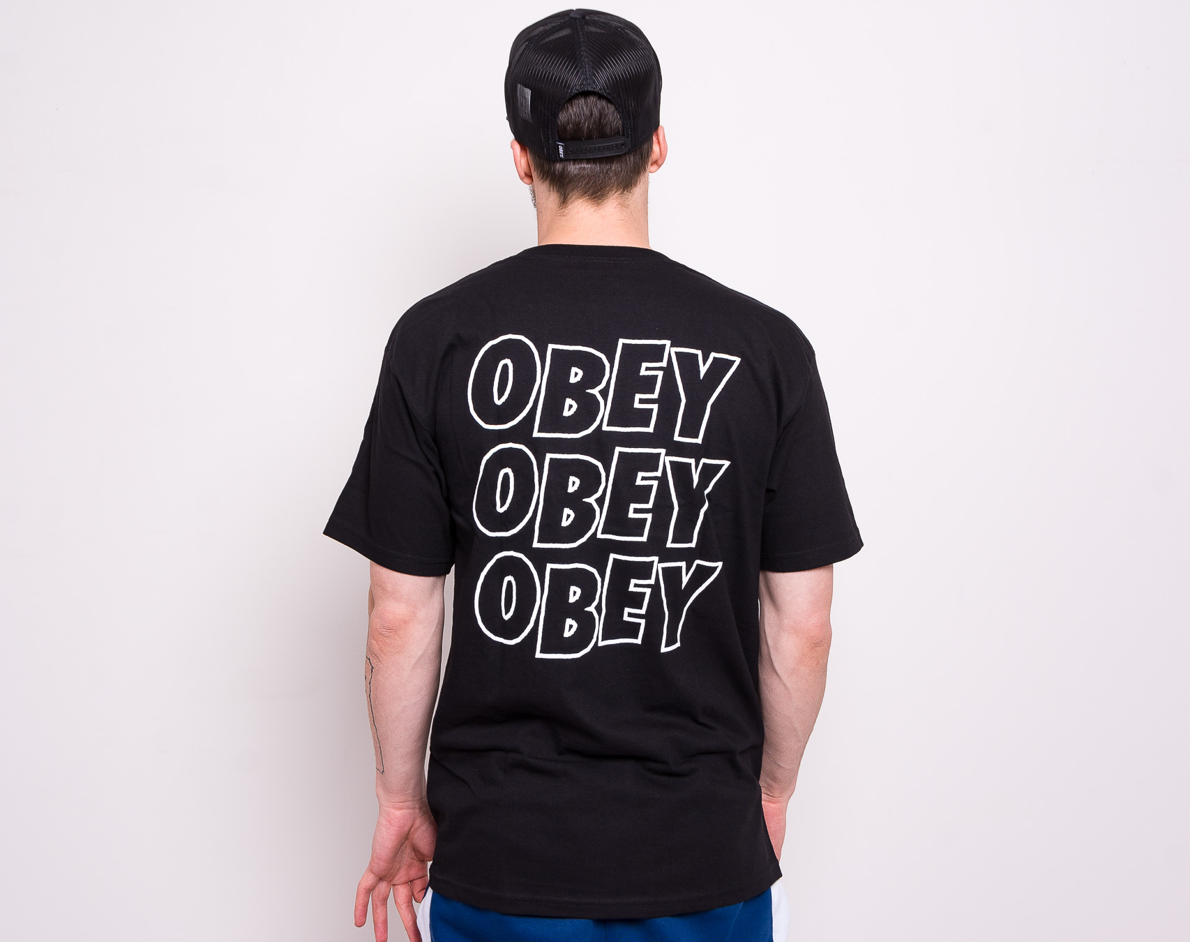 Triko OBEY Jumbled Eyes Tee Black 163081822-BLK