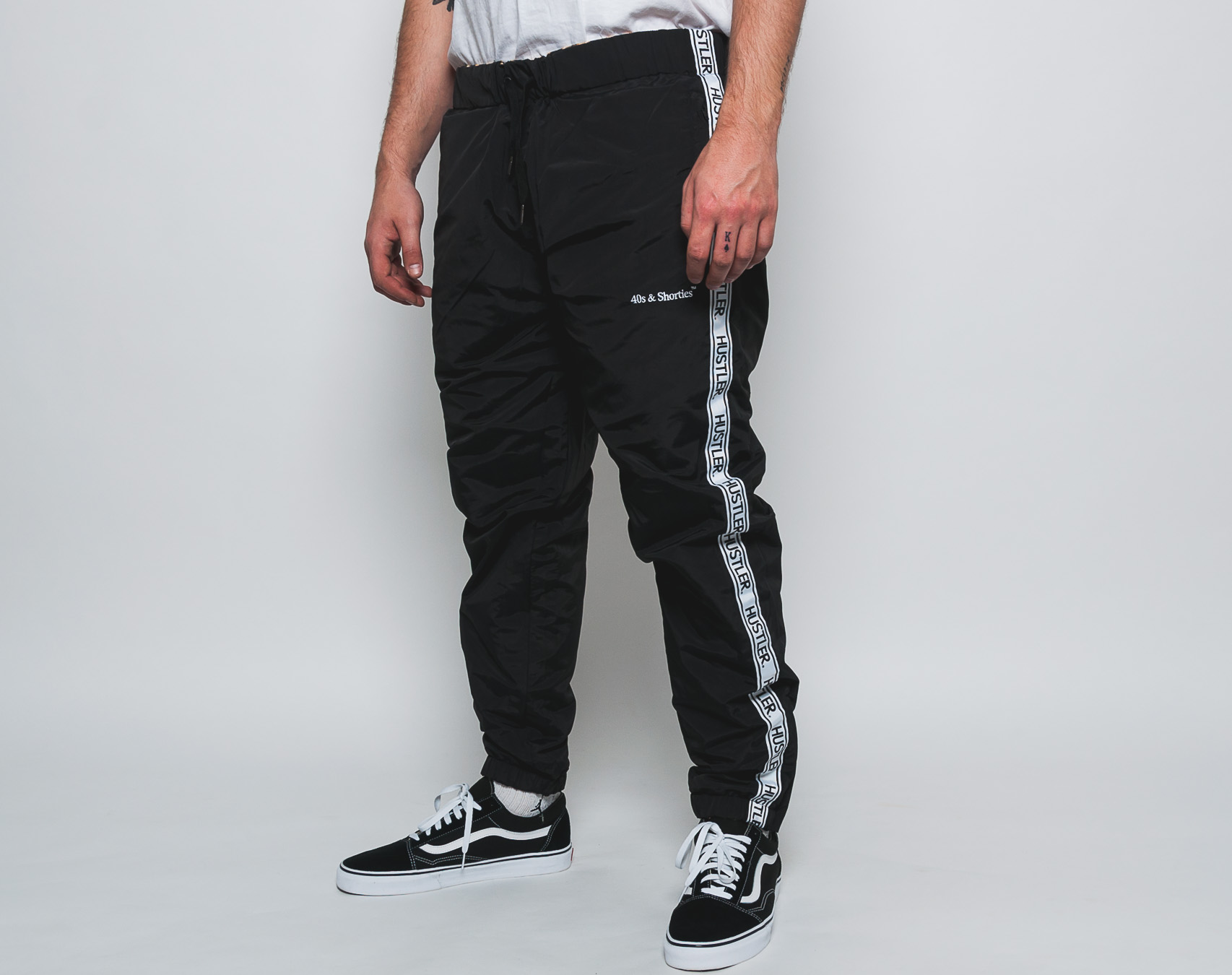 Oboustranné Kalhoty 40s & Shorties Hooligan Track Pants Black/Leopard