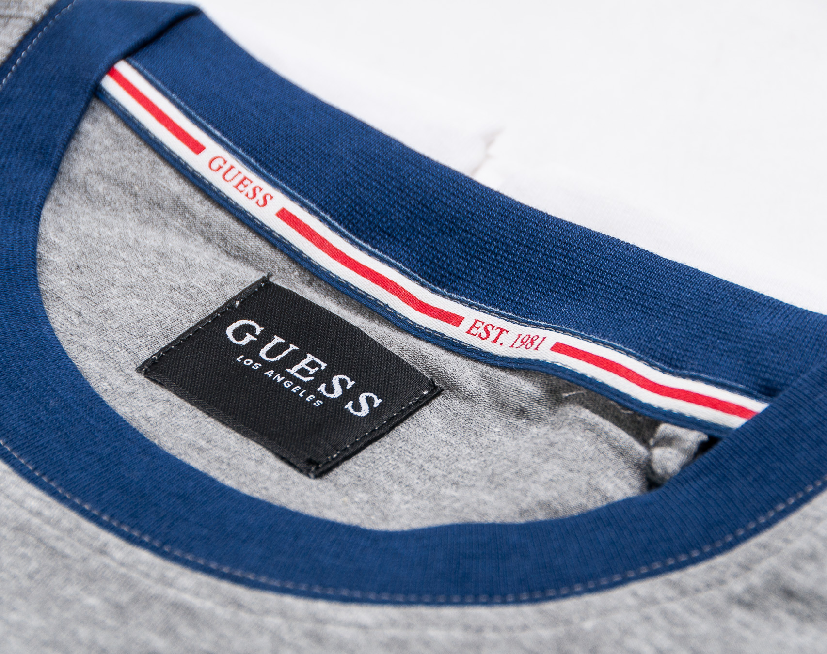 Triko Guess Herbert CN LS Tee Stone Heather Grey SHGY