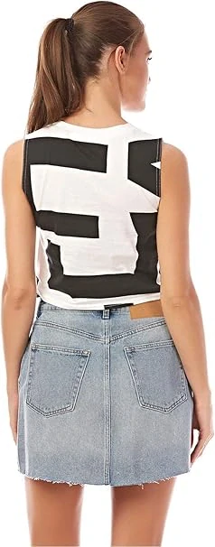 Crop Top Cheap Monday Shield Tank bílá