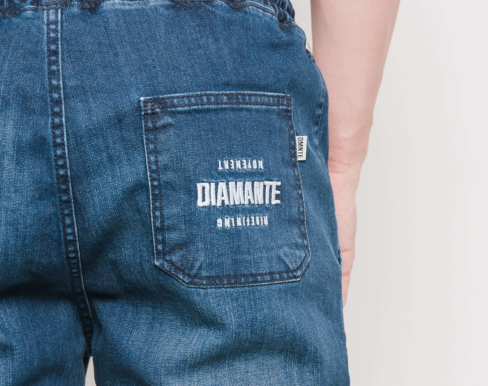 Kalhoty Diamante Wear Jogger Jeans Dark Washed Blue