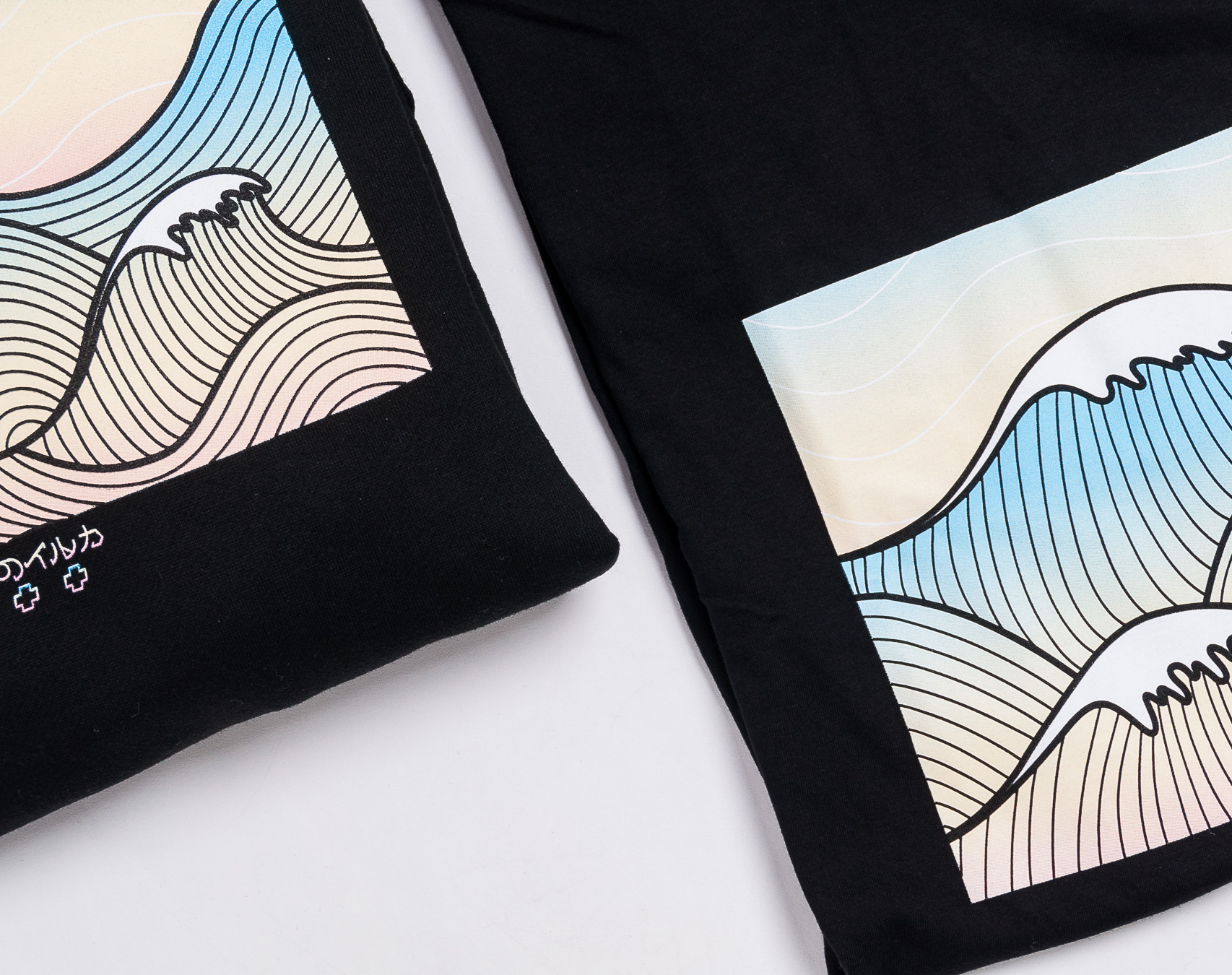 Triko Pink Dolphin Tsunami Tee Black