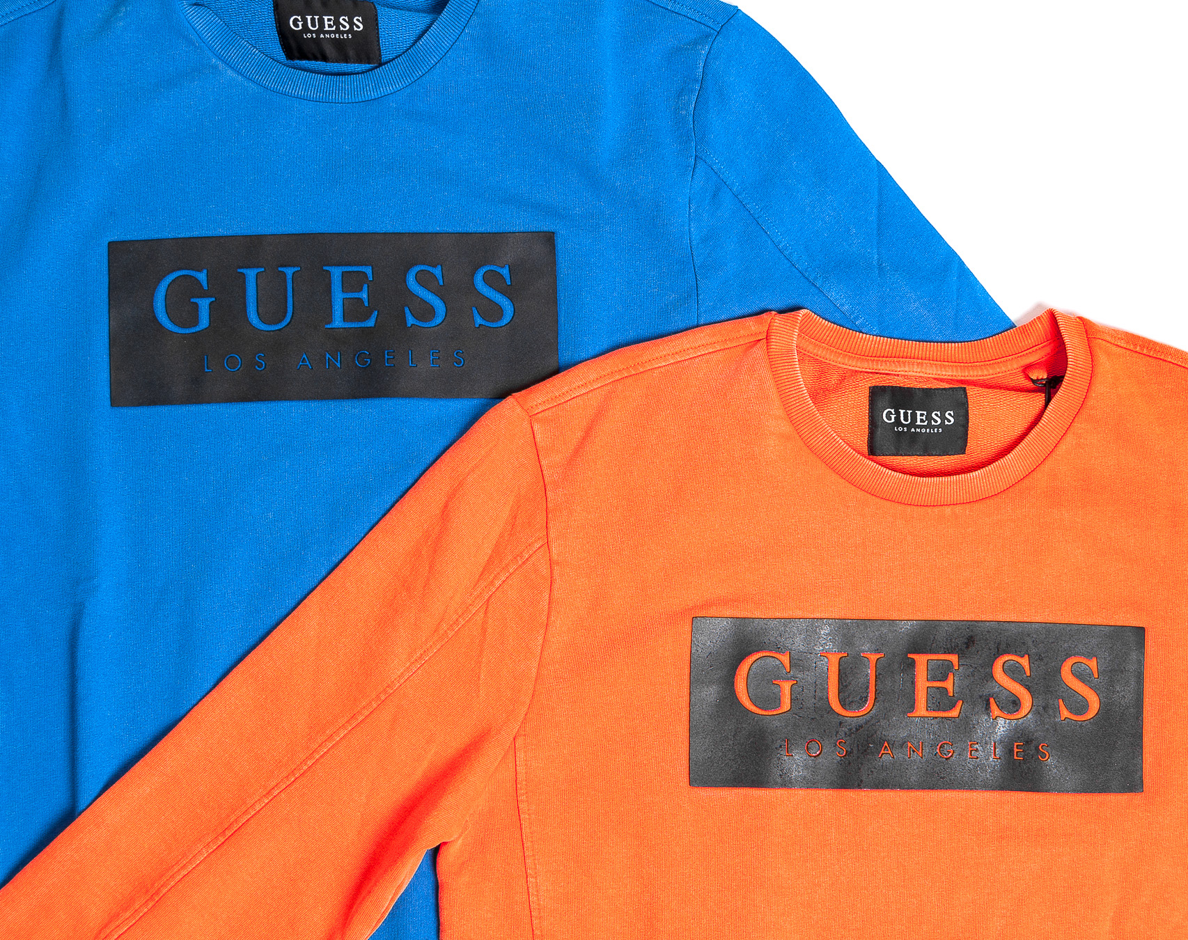 Mikina Guess Davis CN Fleece Bitter Orange Direct F392