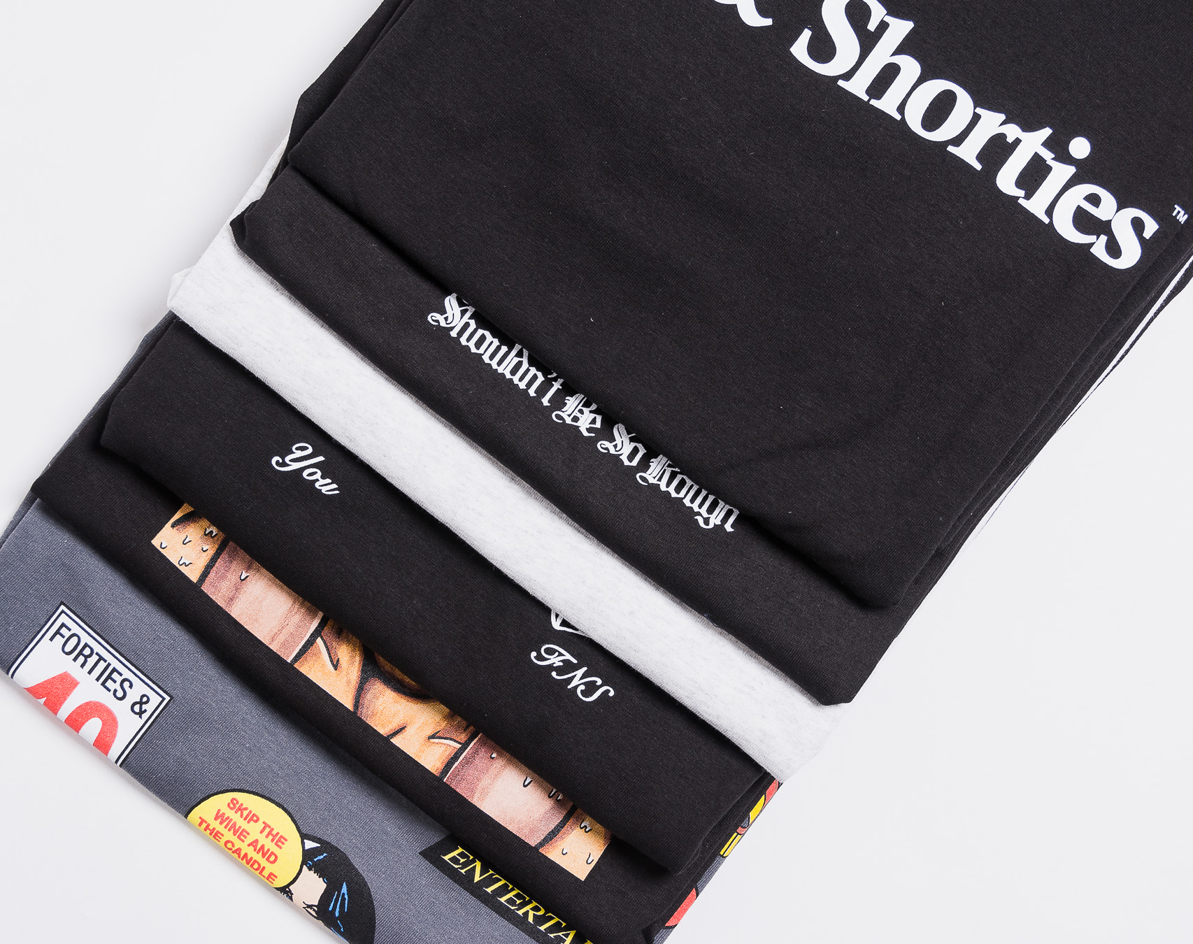 Triko 40s & Shorties Text Logo Tee Black