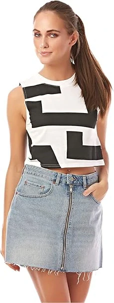 Crop Top Cheap Monday Shield Tank bílá