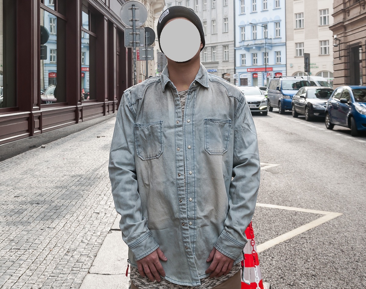 Bunda pánská Detache Labs Loggerhead Western Oil Spill Indigo