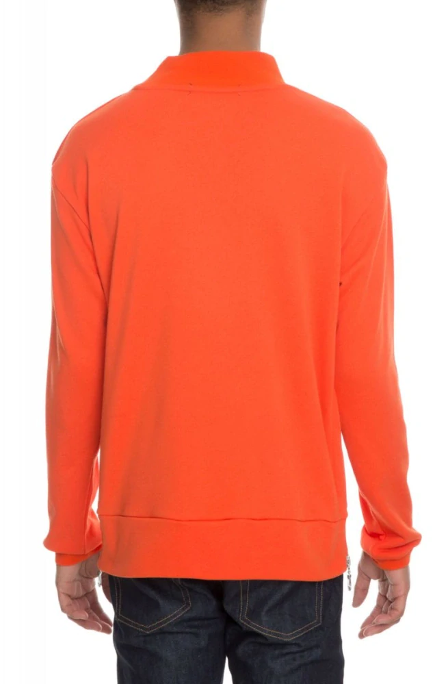 Mikina Detache Labs Jackal Mock Crewneck Safety Orange
