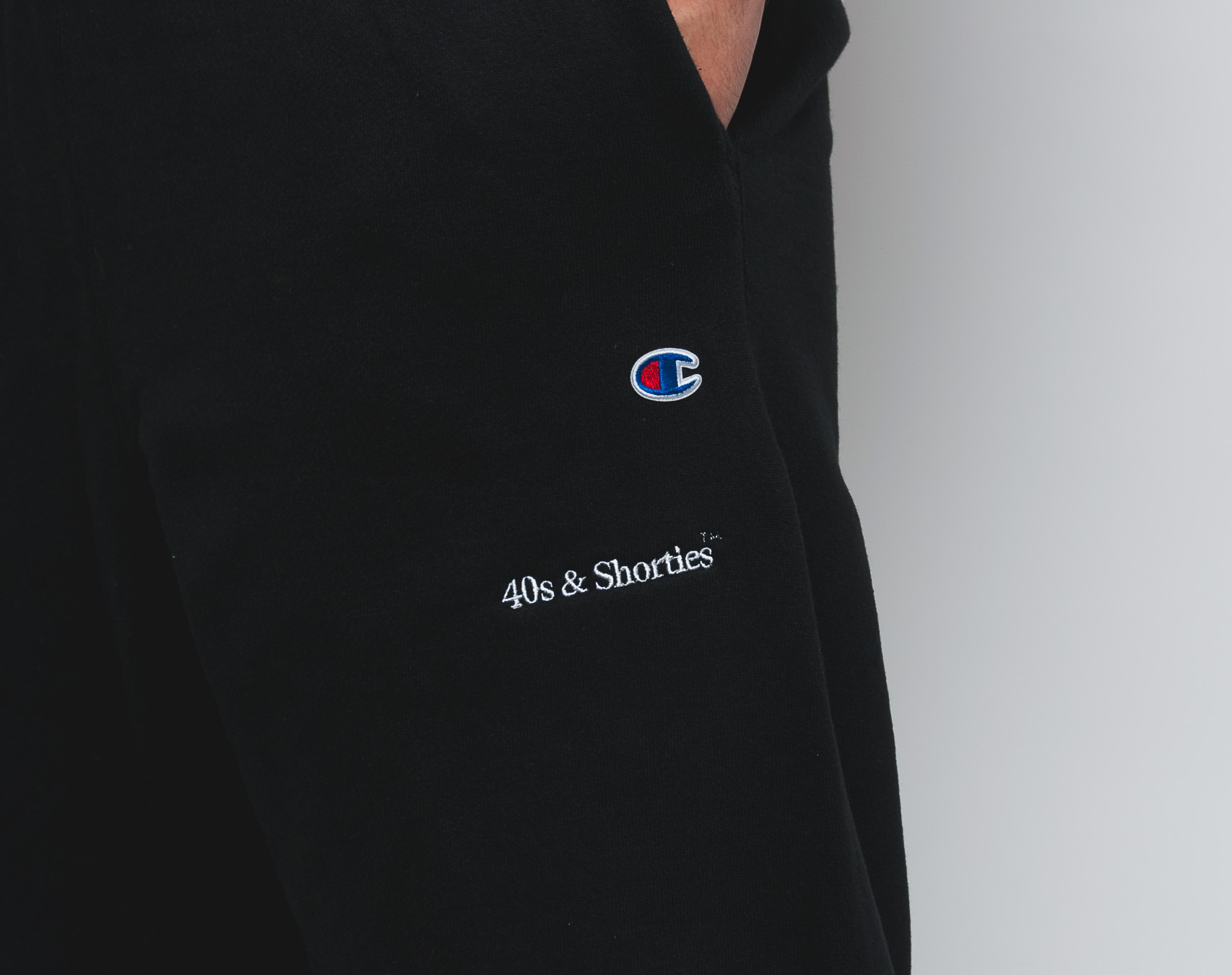 Tepláky 40s & Shorties Champion Reverse Weave Sweatpants Black