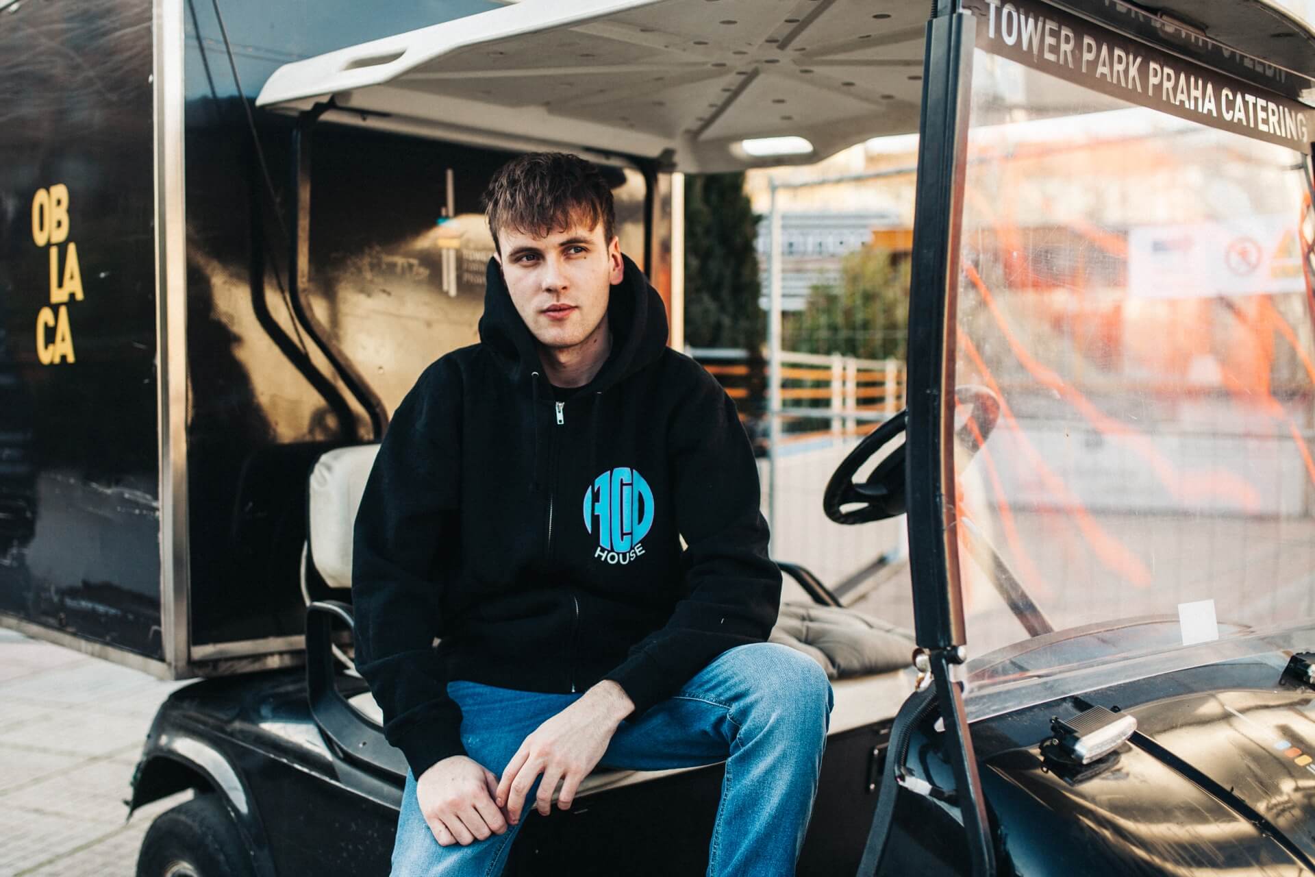Mikina Pleasures Acid House Zip Hoody Black