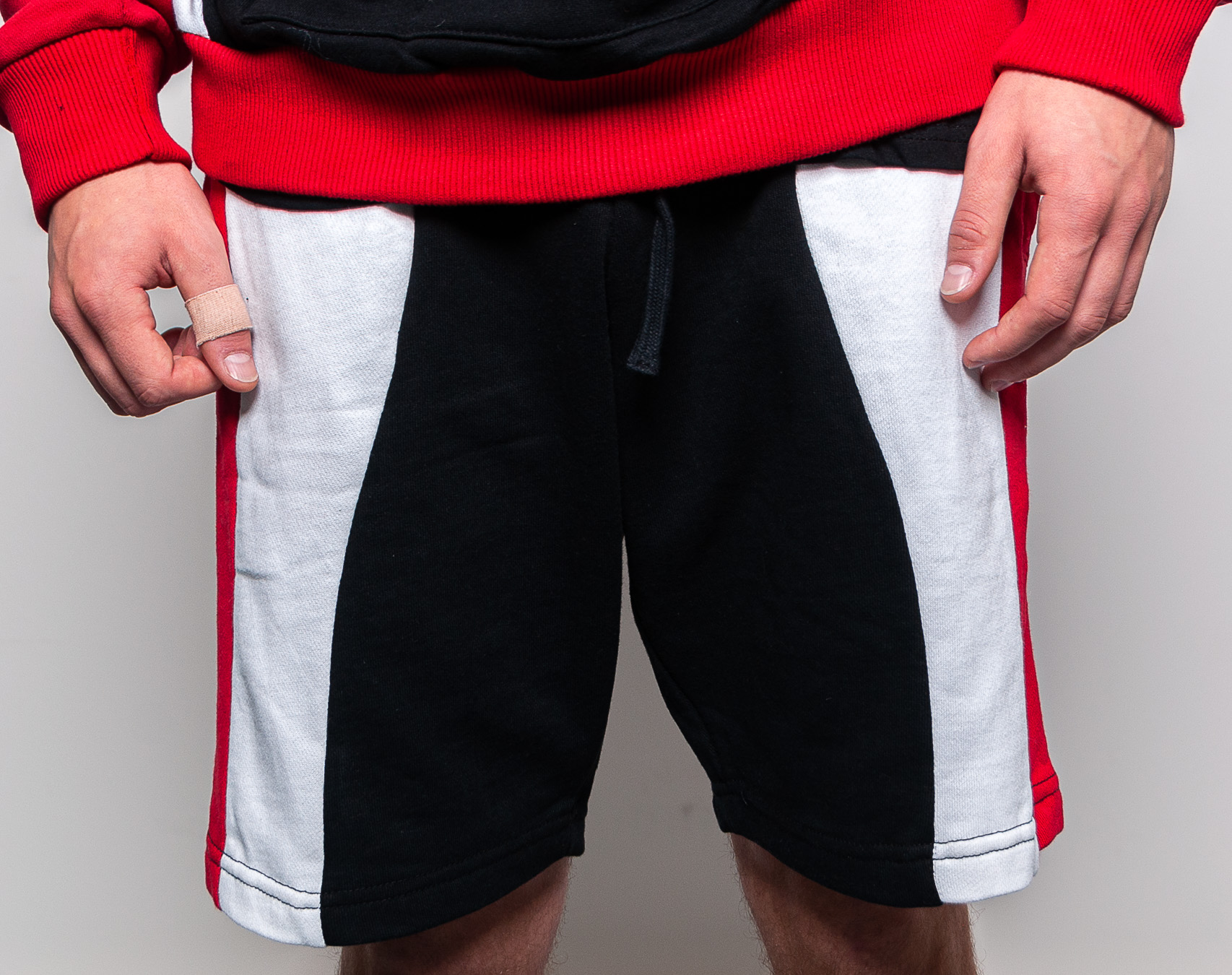 Kraťasy Pink Dolphin Wave Block Black/Red/White