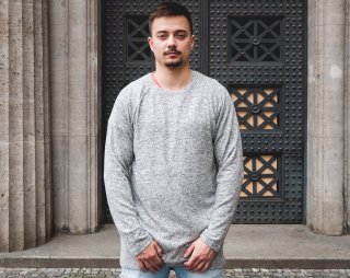 Triko S Dlouhým Rukávem Entity L/S Long Sweater - Gray Brushed Hacchi