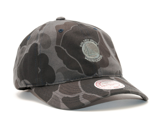 Kšiltovka Mitchell & Ness Camo Slouch Golden State Warriors Black Camo Strapback
