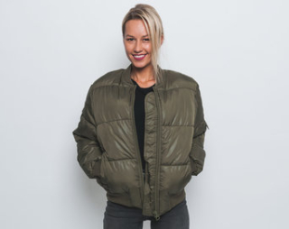 Dámská Zimní Bunda Cheap Monday Risky Bomber Mud Green