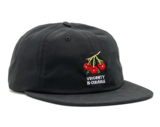 Kšiltovka Good Worth Virginity Is Curable 6 Panel Black Strapback