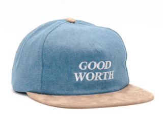 Kšiltovka Good Worth Logo 5 Panel Denim/Tan Snapback