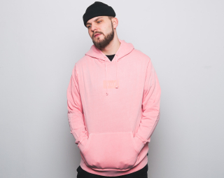 Mikina S Kapucí HUF Bar Logo Overdyed Pullover Hoodie Rose