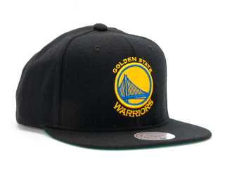Kšiltovka Mitchell & Ness Solid Team Colour Golden State Warriors Black Snapback