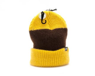 Kulich BRIXTON Langley Stripe Beanie Mustard/Brown