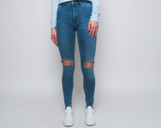 Dámské Kalhoty Cheap Monday High Spray Cut Off Blue