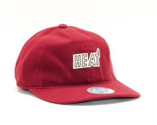 Kšiltovka Mitchell & Ness Jock Miami Heat Burgundy Strapback