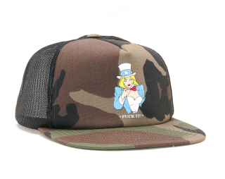 Kšiltovka HUF Miss America FU Trucker Woodland Camo Snapback