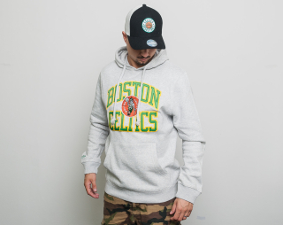 Mikina S Kapucí Mitchell & Ness Play Off Win Hoody Boston Celtics Grey