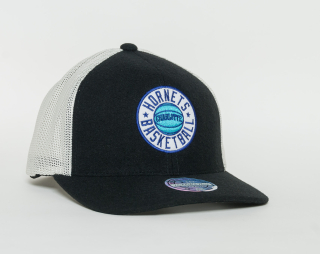 Kšiltovka Mitchell & Ness Patch 110 SB Charlotte Hornets Black/White Snapback