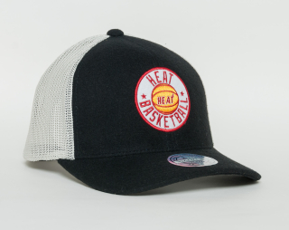 Kšiltovka Mitchell & Ness Patch 110 SB Miami Heat Black/White Snapback