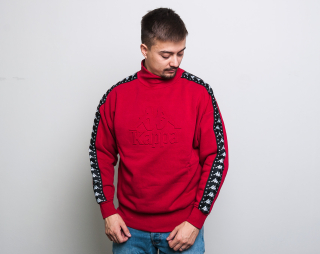 Mikina Kappa Authentic Alef Dark Red/Black