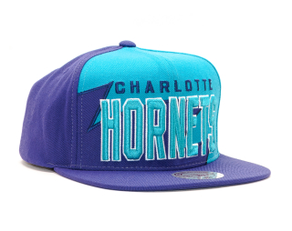 Kšiltovka Mitchell & Ness Charlotte Hornets Shark Tooth Purple/Blue Snapback