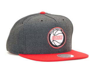 Kšiltovka Mitchell & Ness Houston Rockets Hardwood Classic Woven Reflective Charcoal/Red Snapback