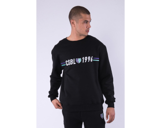 Mikina Cayler & Sons Insignia Semi Box Crewneck Black/Purple