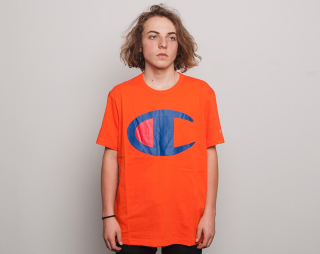 Triko Champion Crewneck T-Shirt Huge Logo Orange 211984 OS005 ORG