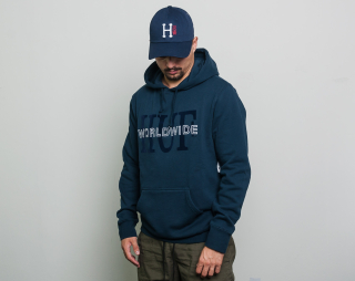 Mikina HUF National Hoodie Mood Indigo