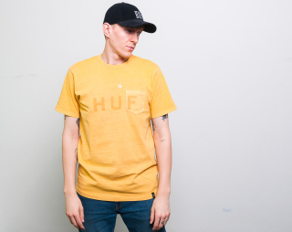 Triko HUF OG Logo Pocket Mineral Yellow
